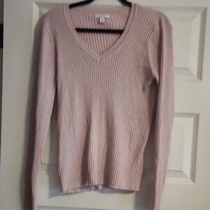 Nine West Pink V-Neck Sweater
